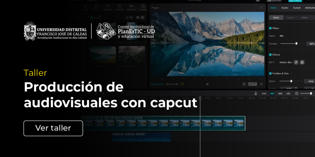 Taller producción audiovisual con capcut